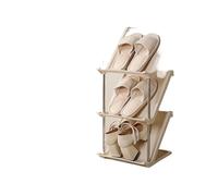 ZFIHAV Zapatero Plegable Zapatero apilable for Ahorro de Espacio, Organizador for Puerta Entrada, Muebles gabinete Multicapa for Sala Estar, 2 uds(White 3 Layers)