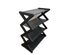 ZFIHAV Zapatero Plegable Zapatero Sencillo en Forma de X, Muebles for el hogar, zapateros, Organizador Zapatos, Armario Almacenamiento, armarios Plegables for Pasillo(M-Black)