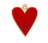 ZFISH Colgante elegante de ágata y malaquita con forma de corazón de madreperla natural, accesorio para collar DIY M30-M309864.0m1 - Ágata roja