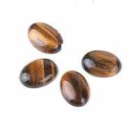 ZFISH cuenta de cabujón de ojo de tigre amarillo, piedra natural, sin agujero, apta para manualidades, joyería de Reiki, anillo y pulsera para hombre y mujer, F512-18 x 25 mm