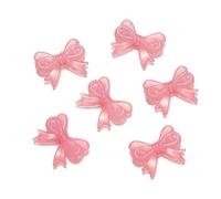 ZFISH Lote de 30 cuentas espaciadoras transparentes con lazo de 14 x 18 mm para hacer pendientes, colgantes, collares y accesorios de joyería, color rosa claro
