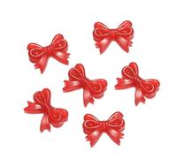 ZFISH Lote de 30 cuentas espaciadoras transparentes con lazo de 14 x 18 mm para hacer pendientes, colgantes, collares y accesorios de joyería, color rojo