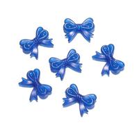 ZFISH Lote de 30 cuentas espaciadoras transparentes con lazo de 14 x 18 mm para hacer pendientes, colgantes, collares y accesorios de joyería (azul oscuro).