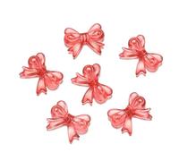 ZFISH Lote de 30 cuentas espaciadoras transparentes con lazo de 14 x 18 mm para hacer pendientes, colgantes, collares, accesorios de joyería (rojo transparente).
