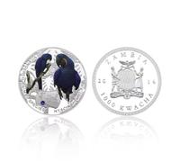 ZFJHALOEP Moneda Conmemorativa de la constelación de Animales africanos en Peligro de extinción, Moneda de desafío, Metal Plateado, Regalo de colección.