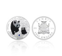 ZFJHALOEP Moneda Conmemorativa de la constelación de Animales africanos en Peligro de extinción, Moneda de desafío, Metal Plateado, Regalo de colección.