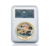 ZFJHALOEP Moneda Conmemorativa del 80.º Aniversario del Ataque a Pearl Harbor, chapada en Oro, Moneda de desafío del ejército de EE. UU., Regalo de Recuerdo Militar.