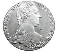 ZFJHALOEP Monedas conmemorativas Austria Habsburgo 1780 María Teresa Copia Plateada Monedas coleccionables