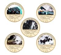 ZFJHALOEP Monedas conmemorativas Juego de Monedas de la evacuación de Dunkerque Medalla metálica de la Operación Dinamo de la Segunda Guerra Mundial Monedas coleccionables