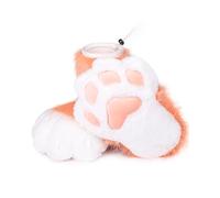 ZFKJERS Garras de plástico para disfraz de gato y animales para cosplay, zapatos de pata, pantuflas peludas, juego de accesorios de disfraz para adultos (naranja)