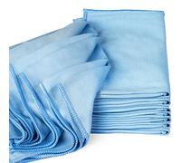 Zflow Paños de limpieza de vidrio de microfibra, paquete de 8 (40 x 40 cm), sin rayas, sin pelusas, limpian rápidamente ventanas, parabrisas, espejos y acero inoxidable