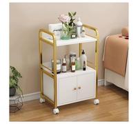 Zfmnoyev Carrito para Salón De Belleza, Armario Grande De Almacenamiento para Peluquería, Carrito Organizador con Ruedas De 3 Niveles, Ideal para Baño, Cocina, Oficina(Gold-C1)