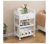 Zfmnoyev Carrito para Salón De Belleza, Armario Grande De Almacenamiento para Peluquería, Carrito Organizador con Ruedas De 3 Niveles, Ideal para Baño, Cocina, Oficina(White-B2)