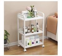 Zfmnoyev Carrito para Salón De Belleza, Armario Grande De Almacenamiento para Peluquería, Carrito Organizador con Ruedas De 3 Niveles, Ideal para Baño, Cocina, Oficina(White-A1)