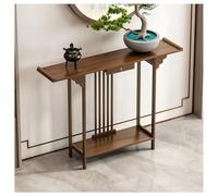Zfmnoyev Consolas Estrechas para La Entrada, Consola Larga Y Estrecha con Cajón Y Estantes Abiertos, Estantería Estrecha De Estilo Chino para El Pasillo, Mesa De Almacenamiento(Brown-B,120x20x80cm)