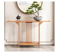 Zfmnoyev Consolas Estrechas para La Entrada, Consola Larga Y Estrecha con Cajón Y Estantes Abiertos, Estantería Estrecha De Estilo Chino para El Pasillo, Mesa De Almacenamiento(Natural-A,80x20x80cm)