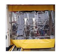 Zfmnoyev Cortinas Divisorias para Garaje, Paneles De Vinilo Industriales, Lona Transparente, Cortina Colgante De PVC De 0,6 Mm De Grosor con Ojales Metálicos(Amarillo,3x1.8m/9.8x5.9ft)