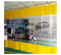 Zfmnoyev Cortinas Separadoras De Garaje, Cortina Impermeable para Lavado De Coches, Cortinas para Lavadero Industrial, Cortina Exterior De Vinilo para Patio, para Porche, Lavado Coche(Amarillo)