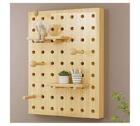 Zfmnoyev Cubierta De Madera para Caja De Fusibles con Estantes, Paneles Decorativos Ocultos para Caja De Contador Eléctrico, Tablero Perforado De Protección para Sala De Estar(Natural,50x70 cm)