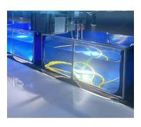 Zfmnoyev Estanque De Peces De Lona De PVC con Estructura De Acero, Piscina Grande para Acuicultura con Panel De Observación, Piscinas Rectangulares Elevadas(1x1x0.6 m)