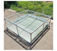 Zfmnoyev Estanque Grande para Acuario Al Aire Libre con Ventana Transparente. Estanque Plegable para Peces Koi con Válvula De Drenaje. Ideal para Jardín Y Cría De Peces(0.5x0.5x0.4 m)