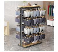 Zfmnoyev Expositor Comercial para Ropa Interior, Sujetadores, Trajes De Baño, Calcetines Y Joyas. Perchero Metálico De Altura Ajustable. Perchero Organizador De Suelo con Ganchos(Black,120x45x155 cm)