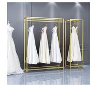 Zfmnoyev Expositor Comercial para Vestidos De Novia, Perchero Moderno De Metal Resistente, Estantes Portátiles De Hierro para Colgar Ropa, Organizador De Zapatos Y Bolsos(120x40x200 cm)