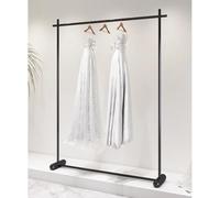 Zfmnoyev Expositor De Suelo para Vestidos De Novia, Perchero Metálico Resistente para Ropa, Estantes Organizadores para Zapatos, Bolsos Y Ropa, Fácil De Montar(Black,120x45x180 cm-A)