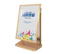 Zfmnoyev Expositor Metálico Resistente para Carteles, Soporte Multiusos con Base De Agua Y Ruedas, Soporte para Menús Publicitarios, Ideal para Restaurantes Y Bodas(Gold)
