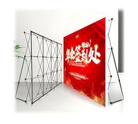 Zfmnoyev Expositor Portátil Emergente, Soporte Plegable para Stand De Feria, Marco De Tensión para Stand, Fondo De Pared para Conciertos Vocales, Fiestas Y Firmas(2.3x1.55m)