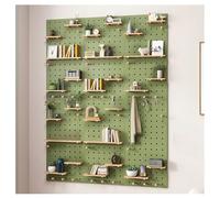 Zfmnoyev Kit Combinado De Tablero Perforado De Madera, Organizador Modular De Pared para Exhibición Y Almacenamiento, Panel De Tablero Perforado Colgante(Verde,40x60 cm)