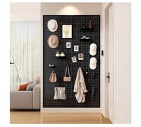 Zfmnoyev Organizador De Pared De Tablero Perforado Resistente con Marco, Expositor De Pared Metálico, Kit De Combinación De Tableros Perforados, para Garaje, Taller, Sala De Manualidades(60x150 cm)