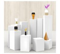 Zfmnoyev Pedestal Cúbico para Tienda De Novias, Base para Decoración De Fiestas Y Eventos, 1 Pedestal Cuadrado para Boutiques, Bodas, Cumpleaños, Fiestas Y Exposiciones(40x40x50cm/16x16x20in)