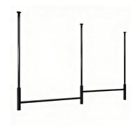 Zfmnoyev Percheros Industriales De Techo, Barra Multiusos De Altura Ajustable, Perchero Metálico Comercial para Vestidos De Novia, Estantería Tubular para Ropa En Tiendas(160 cm)