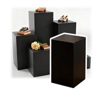 Zfmnoyev Soporte De Exhibición Cúbico para Tiendas De Novias, Pedestal para Maniquíes Y Esculturas, Soportes De Marketing Cúbicos para Coleccionables, Base De Plataforma(Black,30x30x60cm/12x12x24in)