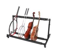 Zfmnoyev Soporte Independiente para Raquetas De Tenis, Expositor para Violín/Guitarra, Soporte Metálico Ajustable En Altura para Raquetas De Bádminton, Expositor Desmontable(90.5x43.5x55 cm)