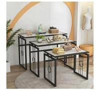 Zfmnoyev Soporte Metálico para Exhibición De Zapatos Y Bolsos, Juego De 3 Estantes Expositores Modernos Y Resistentes, Mesas Expositoras Apilables para Tiendas, Ideal para Tiendas Minoristas(Black)