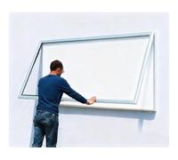 Zfmnoyev Tablón De Anuncios De Aluminio con Cerradura Y Resistente A La Intemperie, Tablón De Anuncios Exterior Cerrado, Expositor Publicitario De Pared, para Escuelas