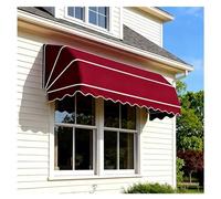 Zfmnoyev Toldo Retráctil Curvo Francés, Plegable, De Aluminio Galvanizado, para Puertas Y Ventanas, Resistente Al Agua Y Al Viento, Ideal para Jardín, Balcón, Patio(Rosso,135x60x60cm)