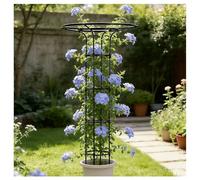 Zfmnoyev Torre De Enrejado Metálico Vertical, Soporte para Plantas Trepadoras Y Flores, Soporte para Plantas Resistente A La Oxidación, Obelisco De Jardín para Plantas Trepadoras(43x145cm)