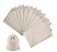 ZFOEFO 20 PCS Bolsas de Yute 29 x 19,5cm, Bolsas de Yute con Cordón, Bolsitas Saco de Yute, Bolsas de Yute para Regalos, Bolsas de Regalo para Joyas, Bolsa de Tela con Cordón para Regalos