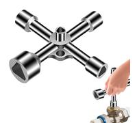 ZFRITP - Llave triángulo de 4 vías, 5 tamaños, diámetro interior, 7 mm/10 mm/12 mm/13 mm/18 mm, llave universal para caja eléctrica, gas, agua, contador eléctrico, caja de gabinete