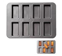 ZFRITP Molde Mini Cake, Molde Financiero Metal 8 Agujeros Placa Mini Financieros - 25.5 X 20 Cm - Revestimiento Antiadhesivo, Acero Al Carbono De Calidad Alimentaria Cake Pan