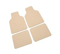 ZFSEF Alfombrillas Coche Universales para Mercedes AMG EQE 53 2022-, Antideslizante Impermeable Fácil Limpiar Piel Sintética Protecció,Beige