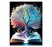 Zfseyuh 5D Diamond Painting Árbol,Pintura Diamante Árbol de la Vida,Bricolaje Cuadros Diamantes 5D,Adecuado para decoración del hogar de adultos 40x30 cm