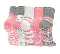 ZFSOCK Calcetines Antideslizantes Niña Divertidos: Algodón Coloridos Estampado de Animales de Dibujos Animados Conejo Oveja Gato Zorro Termicos Calcetines Bebe Niño 5-7 Años 5 Pares 27-30