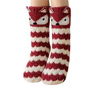ZFSOCK Calcetines Antideslizantes Zapatillas Mujer: Invierno Suaves Térmicos Gruesos Calentar Divertidos Pantuflas Andar De Estar Por Casa Cumpleaños Navidad Graciosos Regalos Para Madres 1 Par 35-41