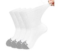 ZFSOCK Calcetines Diabeticos Hombre Mujer: Calcetines Algodón Sin Goma Sin Costuras Sin Elástico Confort Acolchado De Felpa Calcetines de Ajuste Holgado para Pies Hinchados - Gris 4 Pares 43-46