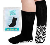 ZFSOCK Calcetines Sin Goma Hombre Diabeticos: Calcetines Antideslizantes Sin Costuras Algodón Ajuste Holgado Negro 1 Pare Tamaño 39-46