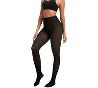 ZFSOCK Medias Térmicas Mujer Invierno: Panty Efecto Transparente Forradas en Felpa Leotardos Cintura Alta Moldeadora, Elásticas y Suaves Perfectas con Vestido o Botas - 1 Par Chocolate Negro M